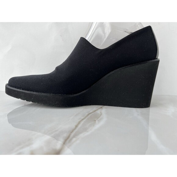 Donald J Pliner Shoes 8.5 N Narrow Black S4 Ideal Wedge Heels Slip On Bootie Wmn - Picture 7 of 11